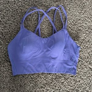 Lululemon like a cloud ribbed longline bra, women’s size 8